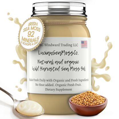 Fenugreek Infused Organic Sea Moss Gel by Seamoss Global