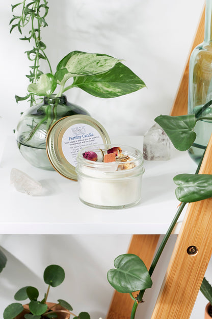 Fertility candle / crystal candle / abundance candle / butter me up organics / intention candle by Butter Me Up Organics