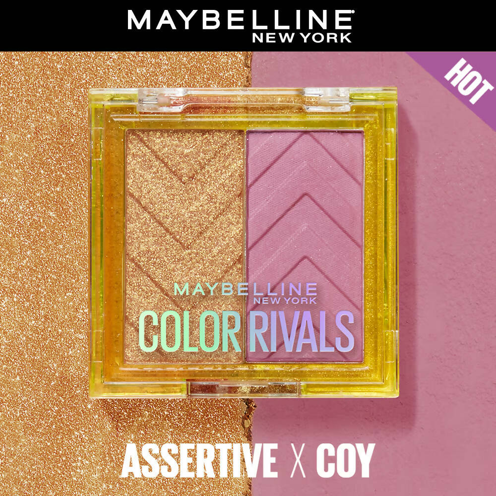 Maybelline New York Color Rivals Longwear Eyeshadow Duo - Assertive X Coy by Dista
