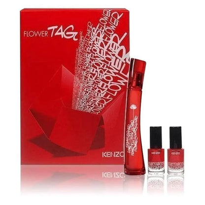 Flower Kenzo Tag By Kenzo For Women (3pc Gift Set) by perfumesandrea