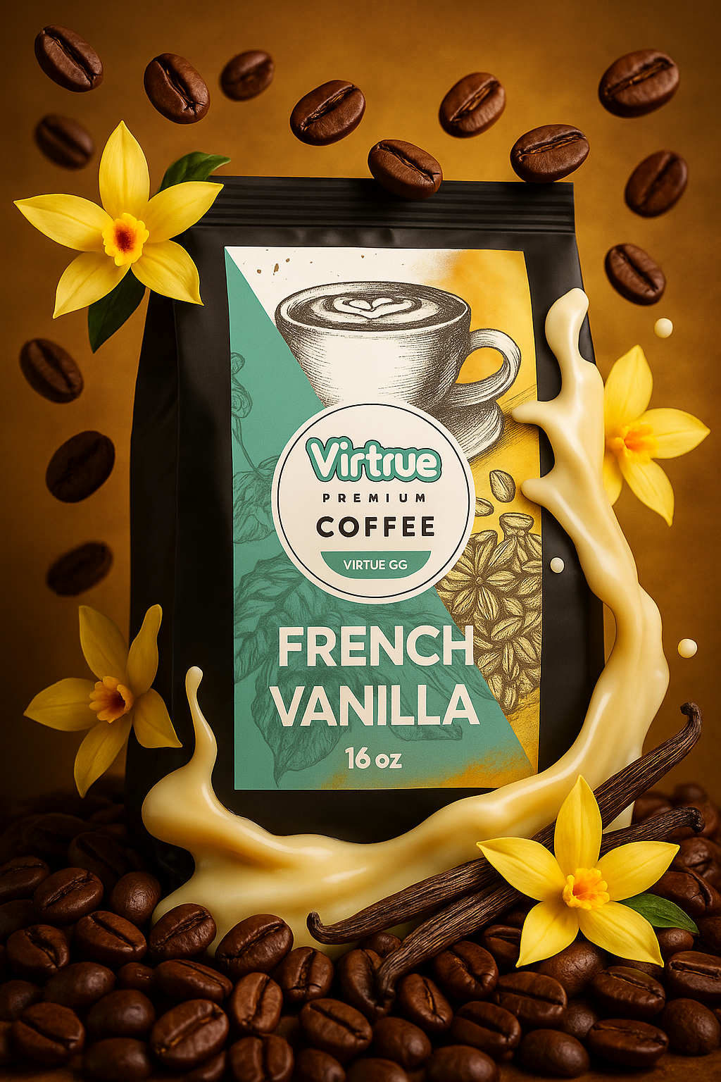 Decaf Coffee – 16oz | Full Flavor No Jitters , Small Batch, Expertly Roasted by Virtrue