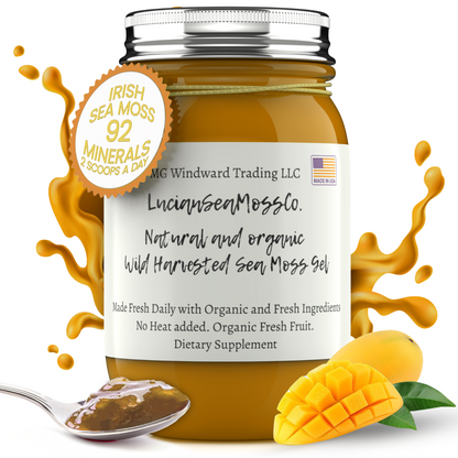 Fresh Organic Mango Infused Sea Moss Gel by Seamoss Global