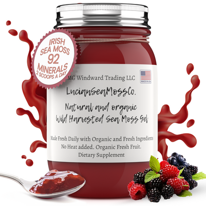Fresh Organic Mixed Berry Infused Sea Moss Gel by Seamoss Global
