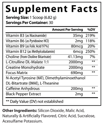 Fruit Punch Pre-Workout Energy Powder + Focus Boost &amp; Hydration | Sugar Free by Virtrue