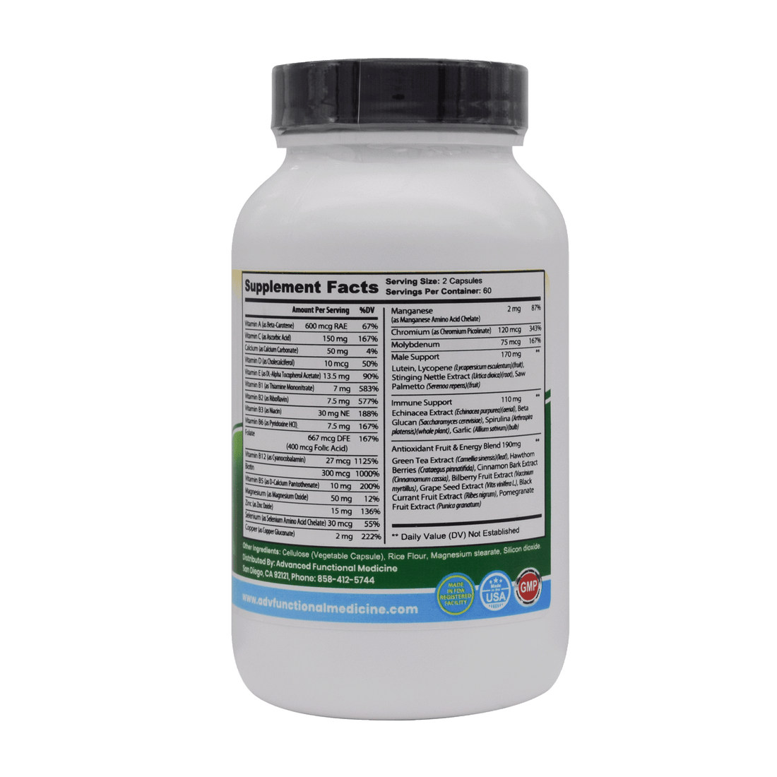 Functional Micronutrients for Men (Medical grade multivitamin designed specific for Men) by Advanced Functional Medicine Supplements