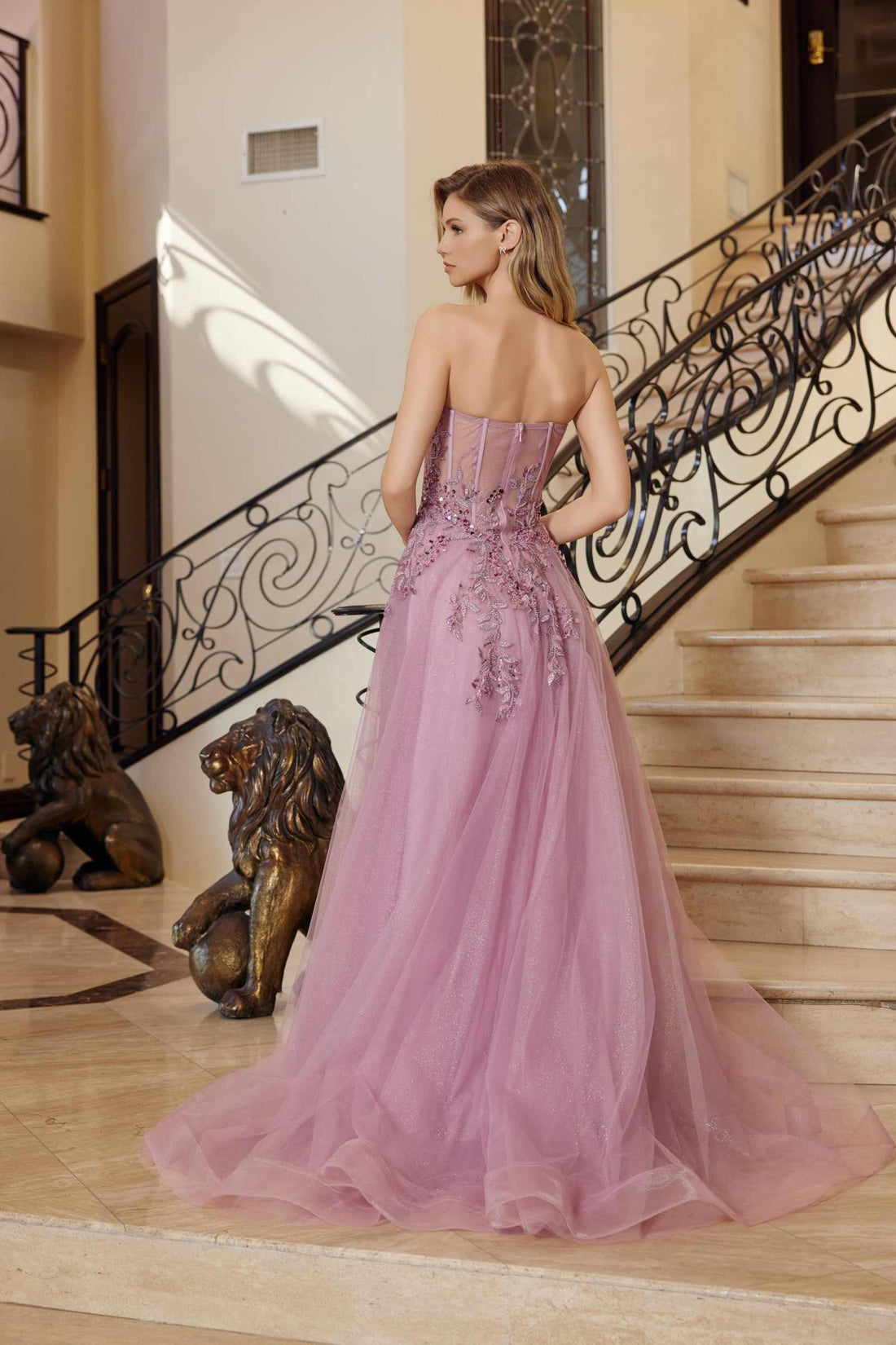 Nox Anabel G1371 Long A-Line Tulle Dress With A Sweetheart Top Sequin Applique by DiscountDressShop