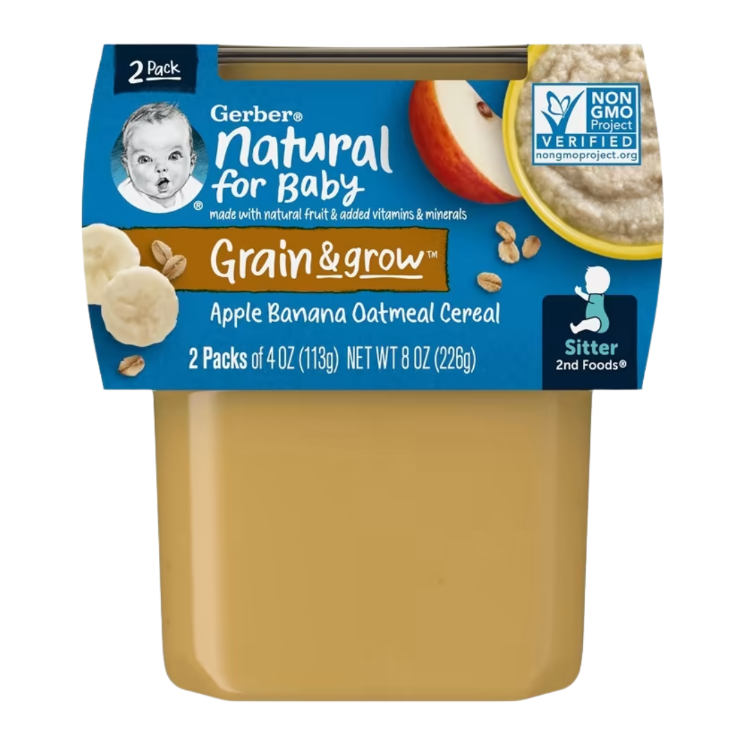 Gerber Apple, Banana &amp; Oatmeal Cereal 2‑Pack (2×8 oz) by Farmacias Savia