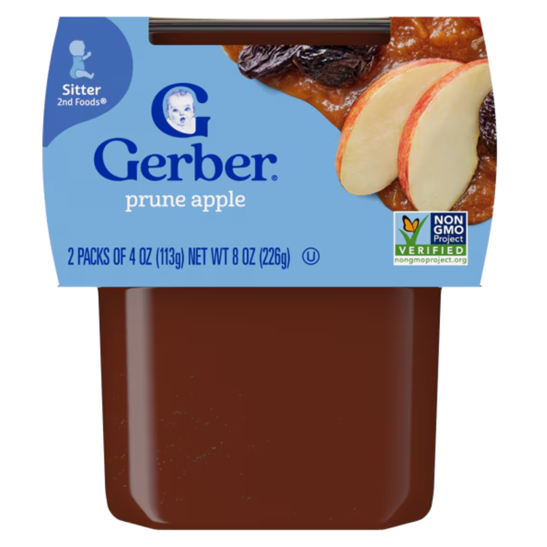 Gerber Prune &amp; Apple Baby Food 2‑Pack (2×8 oz) by Farmacias Savia