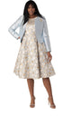 Floral Brocade Church Dress with Jacket- 4819 by Tally Taylor