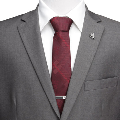Game of Thrones Lannister Lion Red Plaid Silk Men&