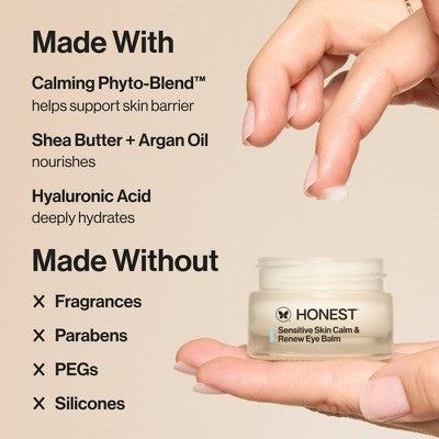 Honest Beauty Calm &amp; Renew Melting Eye Balm with Calming Phyto-Blend 0.5oz - New by This is Beauty US