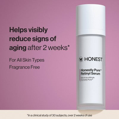 Honest Beauty Honestly Pure Retinyl Serum with Retinyl Linoleate 1.0 fl oz - New by This is Beauty US