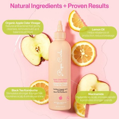 Rizos Curls Apple Cider Vinegar Scalp &amp; Hair Rinse 10 fl oz - Imperfect Container by This is Beauty US