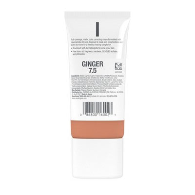Neutrogena Clear Coverage Flawless Matte Color Correcting Cream, Full-Coverage 7.5 Ginger - New by This is Beauty US