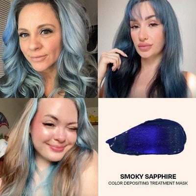 Overtone Smoky Sapphire Hair Mask- Semi-Permanent Hair Dye &amp; Color Conditioner Misty Turquoise for Brown &amp; Blonde Hair - New by This is Beauty US