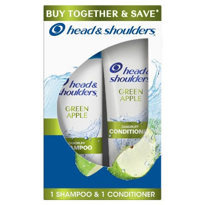 Head &amp; Shoulders Green Apple Dual Pack 23.4 fl oz/2ct - New