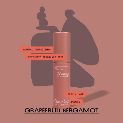 cleo+coco. Body and Hair Antiperspirants and Deodorant Powder Grapefruit Bergamot 0.88oz - New by This is Beauty US