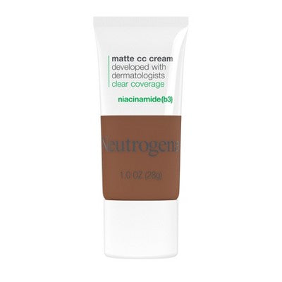 Neutrogena Clear Coverage Flawless Matte Color Correcting Cream, Full-Coverage 9.0 Cinnamon - New by This is Beauty US