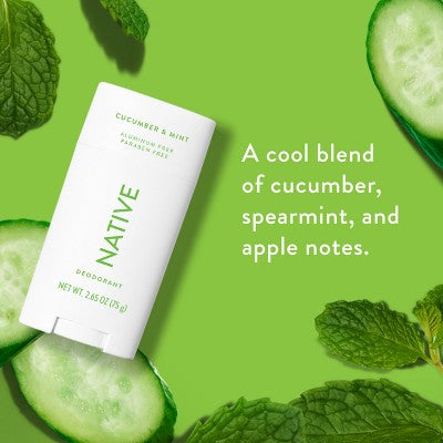 Native Solid Deodorant for Women &amp; Men Cucumber &amp; Mint  2.65oz - Imperfect Container