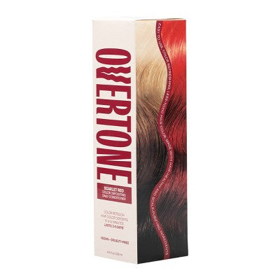 Overtone Scarlet Red Daily Conditioner- Semi-Permanent Ruby Red 4.5 oz - New by This is Beauty US