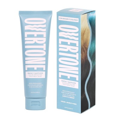 Overtone Smoky Sapphire Hair Mask- Semi-Permanent Hair Dye &amp; Color Conditioner Misty Turquoise for Brown &amp; Blonde Hair - New by This is Beauty US