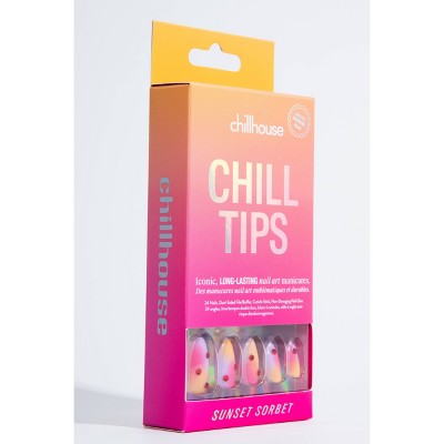Chillhouse Chill Tips Press-On Fake Nails Sunset Sorbet 24ct - New by This is Beauty US