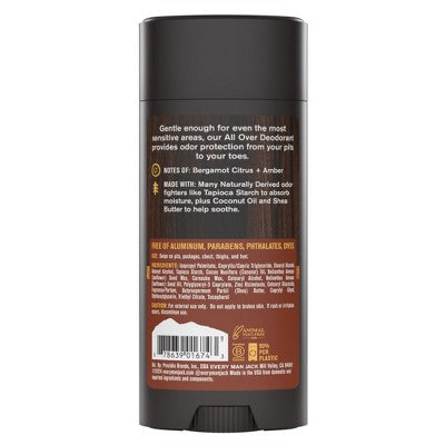 Every Man Jack All Over Solid Deodorant Fresh Citrus 2.6oz - New by This is Beauty US