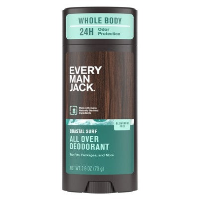 Every Man Jack All Over Solid Deodorant Coastal Surf 2.6oz - New by This is Beauty US