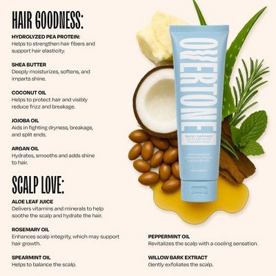 Overtone Smoky Sapphire Hair Mask- Semi-Permanent Hair Dye &amp; Color Conditioner Misty Turquoise for Brown &amp; Blonde Hair - New by This is Beauty US