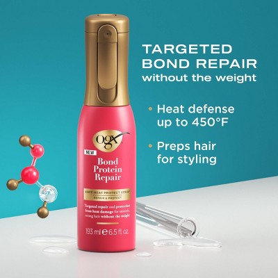 OGX Repair &amp; Protect Bond Protein Repair 450F Heat Protectant Spray 6.5 fl. oz - Imperfect Container