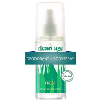 Clean Age Fresh AHA Deodorant + Body Spray for Teens 4 fl oz - New by This is Beauty US