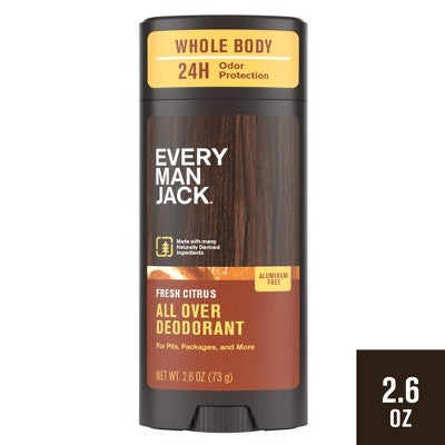 Every Man Jack All Over Solid Deodorant Fresh Citrus 2.6oz - New by This is Beauty US