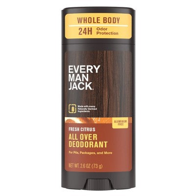 Every Man Jack All Over Solid Deodorant Fresh Citrus 2.6oz - New by This is Beauty US