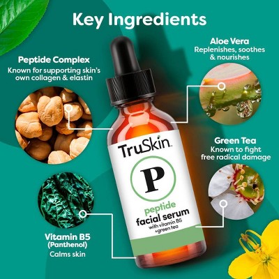 TruSkin Peptide Facial Serum with Vitamin B5 and Green Tea 1 fl oz - New by This is Beauty US