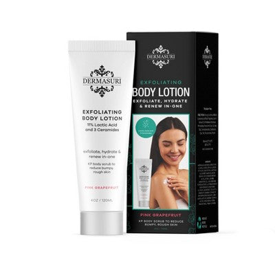 Dermasuri Exfoliating Body Lotion Pink Grapefruit 4oz - New by This is Beauty US