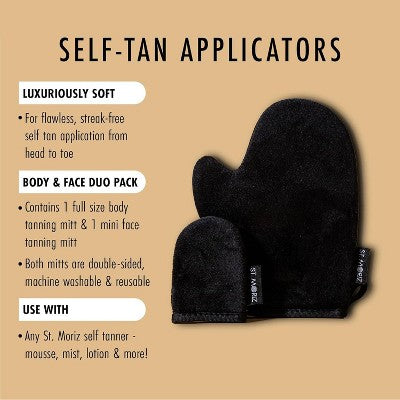 St. Moriz Double Mitt Face &amp; Body Self Tanner - New