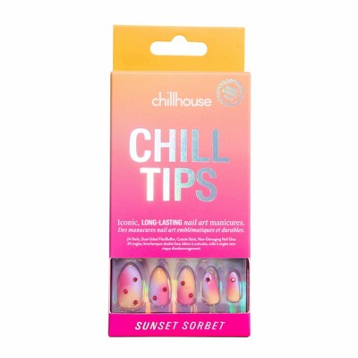 Chillhouse Chill Tips Press-On Fake Nails Sunset Sorbet 24ct - New by This is Beauty US