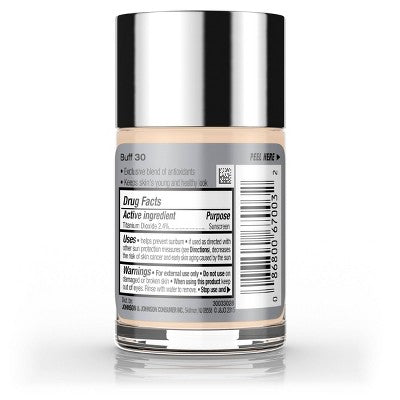 Neutrogena Healthy Skin Liquid Makeup Foundation, Lightweight &amp; Flawless Coverage with Broad Spectrum SPF 20 Sunscreen 30 Buff - Imperfect Container