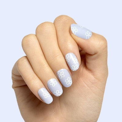 Olive &amp; June Fake Nails S Round Floral Doodle 32ct - New by This is Beauty US