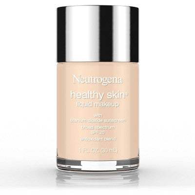 Neutrogena Healthy Skin Liquid Makeup Foundation, Lightweight &amp; Flawless Coverage with Broad Spectrum SPF 20 Sunscreen 30 Buff - Imperfect Container