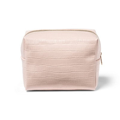 Sonia Kashuk Loaf Makeup Bag Blush Faux Croc - New by This is Beauty US