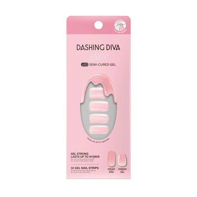 Dashing Diva Glaze Semi-Cured Gel Nail Polish Strips Ballerina Blush 32ct - New by This is Beauty US