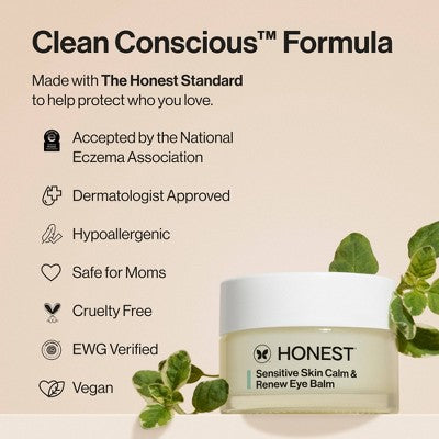 Honest Beauty Calm &amp; Renew Melting Eye Balm with Calming Phyto-Blend 0.5oz - New by This is Beauty US