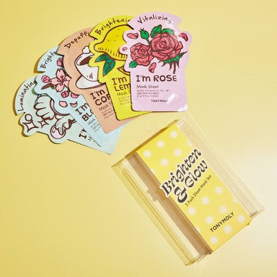 TONYMOLY Brighten &amp; Glow Sheet Mask Set - New