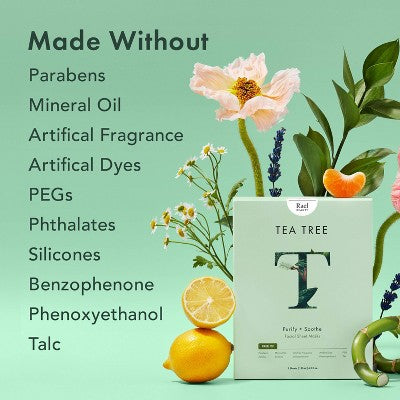 Rael Beauty Tea Tree Facial Sheet Mask 5ct/4.2oz - New by This is Beauty US