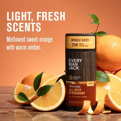 Every Man Jack All Over Solid Deodorant Fresh Citrus 2.6oz - New by This is Beauty US