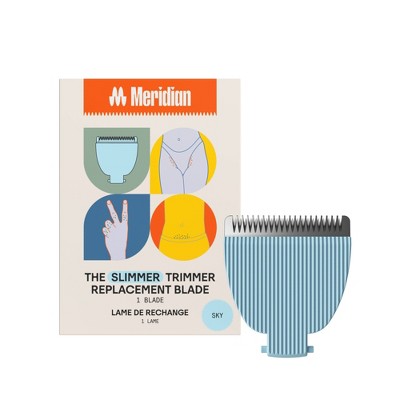 Meridian Slimmer Trimmer Precision Pubic &amp; Body Hair Trimmer Ceramic Blade, Single Replacement Blade Sky Blue - New by This is Beauty US