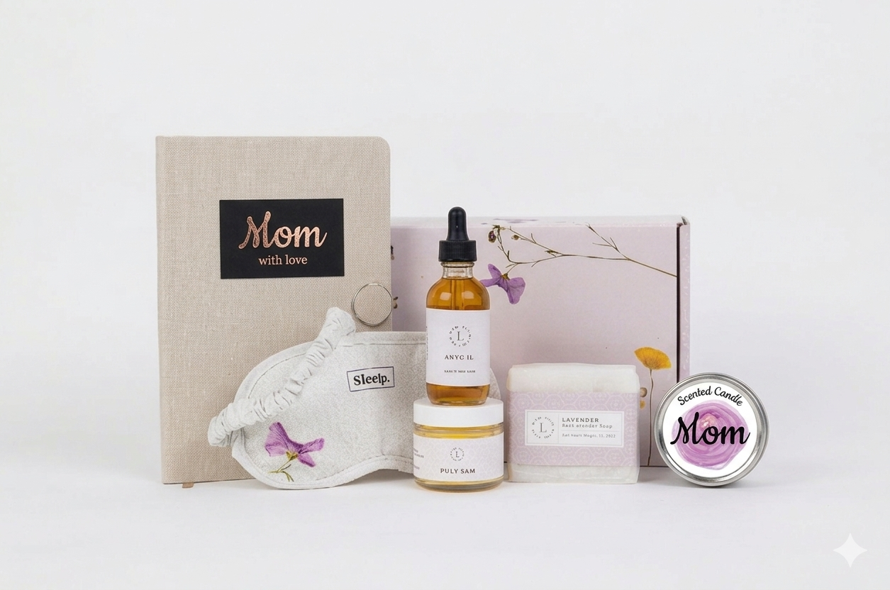 Pampering Mother’s Day Gift Box – Handmade Natural Skincare &amp; Spa Kit by Lizush