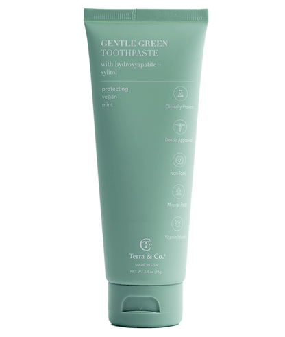 Gentle Green™ Sensitive Toothpaste with Hydroxyapatite &amp; B12 (Fluoride-Free, Natural Enamel Support &amp; Sensitive Teeth Relief) by Terra &amp; Co.