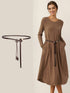 Recycled Leather Belt Versatile Styling For Dress And Blazer VIVETTE by LINTICO